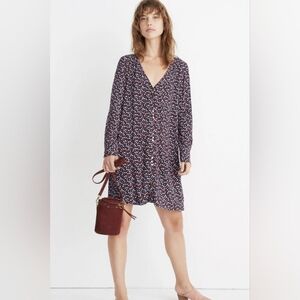 Madewell Women's Button-Front Mini Dress in Petite Blooms